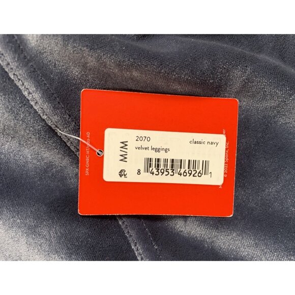 Spanx Velvet Leggings Classic Navy Size Medium Women's NWT - Picture 5 of 7